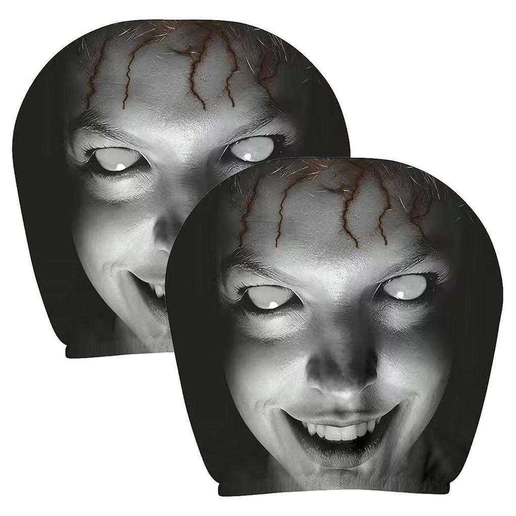 Kopfstützenbezug Auto 2er Set, doppelseitiger Halloween Produktbild 