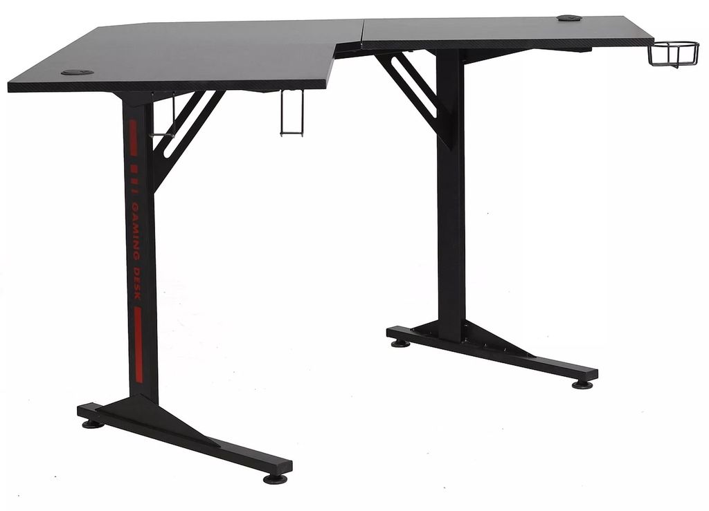 Rohový psací stůl B-219 černý Zdjęcie produktu 