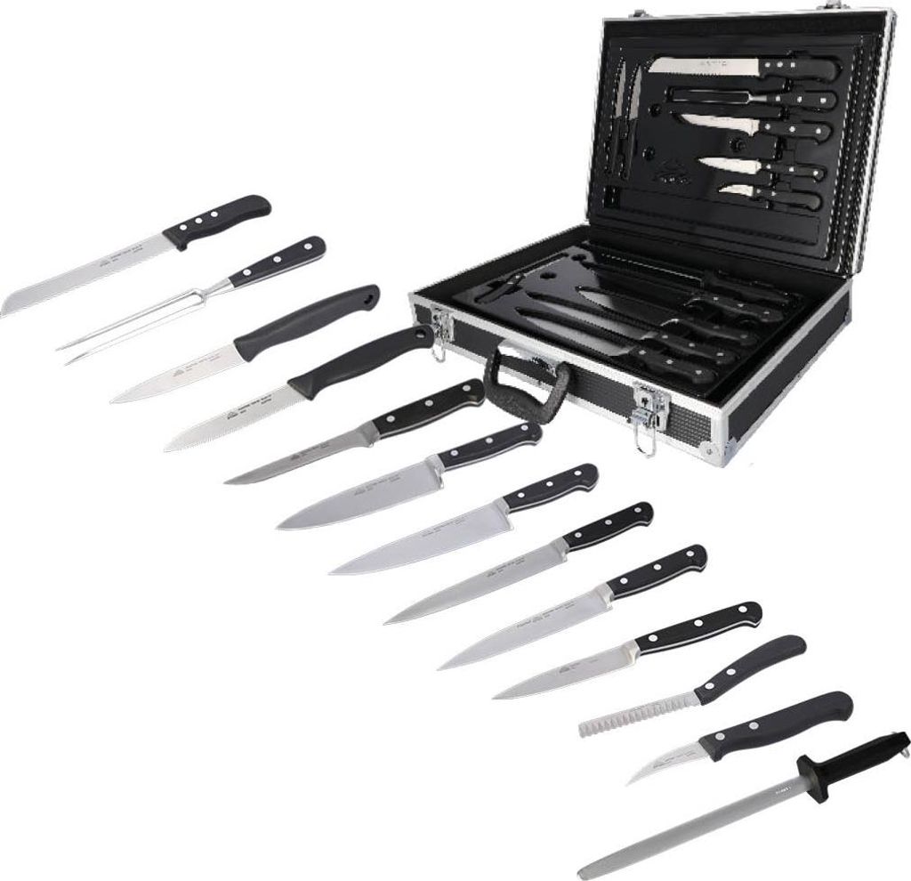 STUBAI 13 teiliges Messerset mit Alu-Messerkoffer komplett Produktbild 