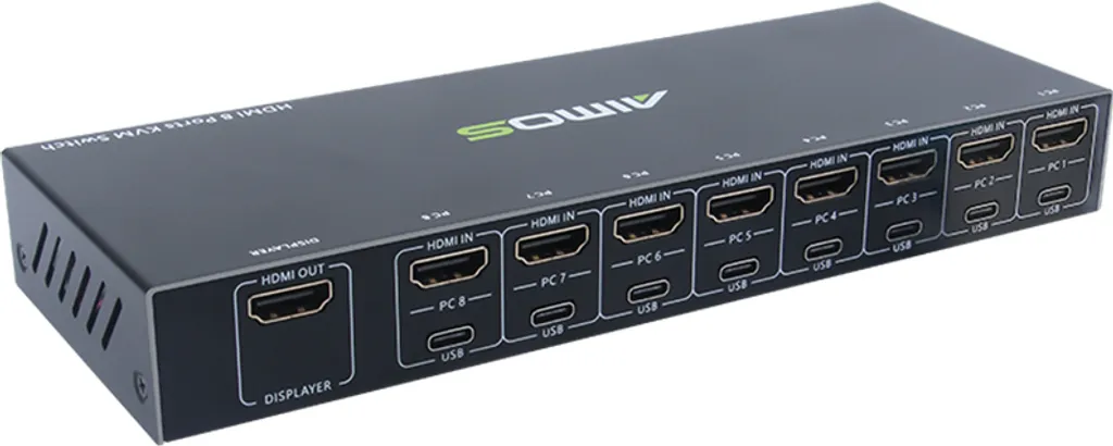 Switch KVM HDMI 8 Ordinateurs AIMOS pour Gestion de Serveurs et Bureaux