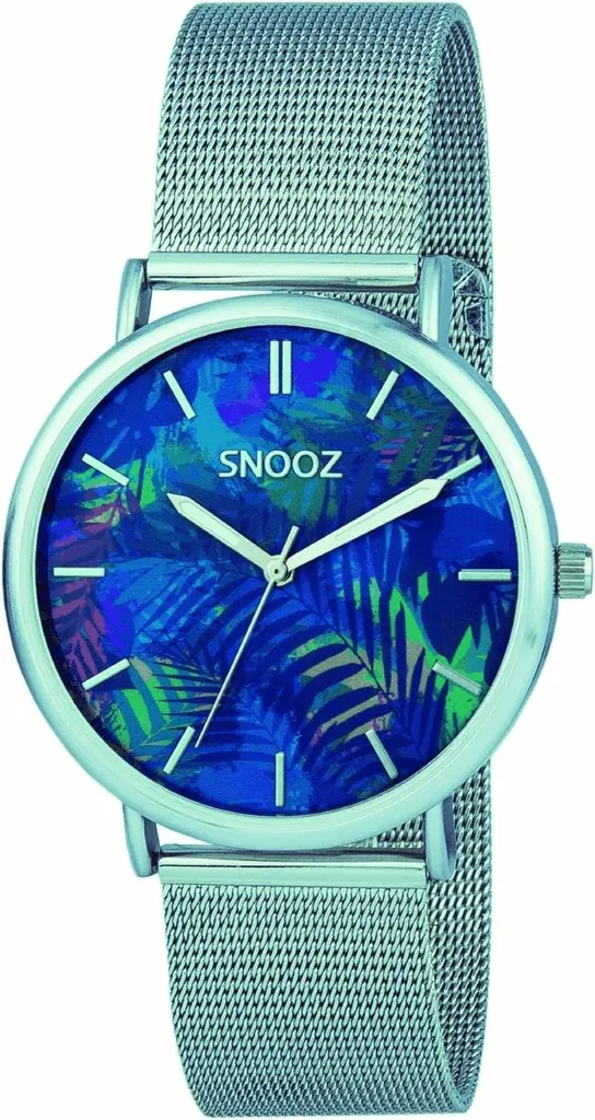 SNOOZ SAA1042-73 Orologio da Polso Unisex - Maglia Milano Argento