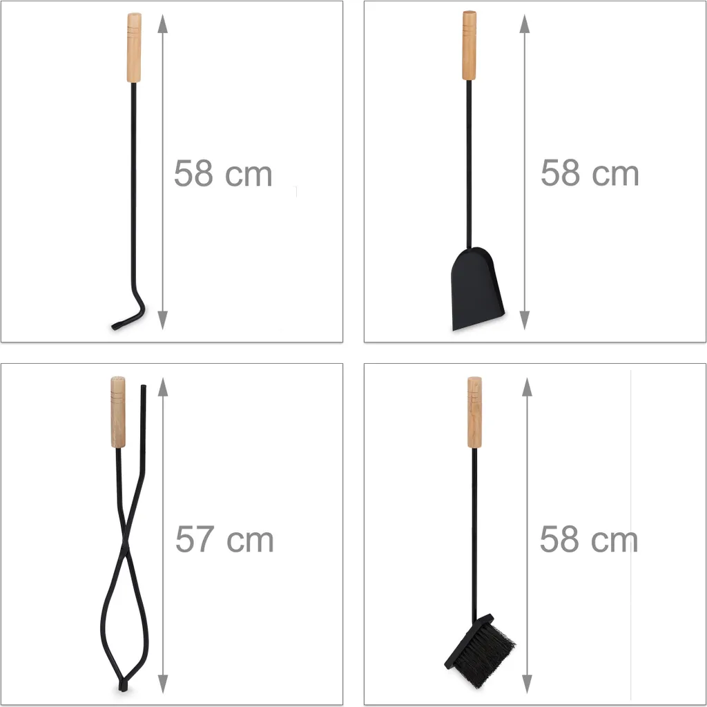 Range-bûches vertical en acier avec kit d'entretien de cheminée complet - 5