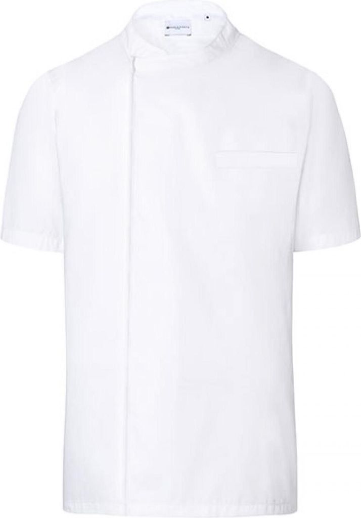 KARLOWSKY Überwurf-Kochhemd BASIC Unisex Kurzarm Druckknöpfe Weiß 3XL