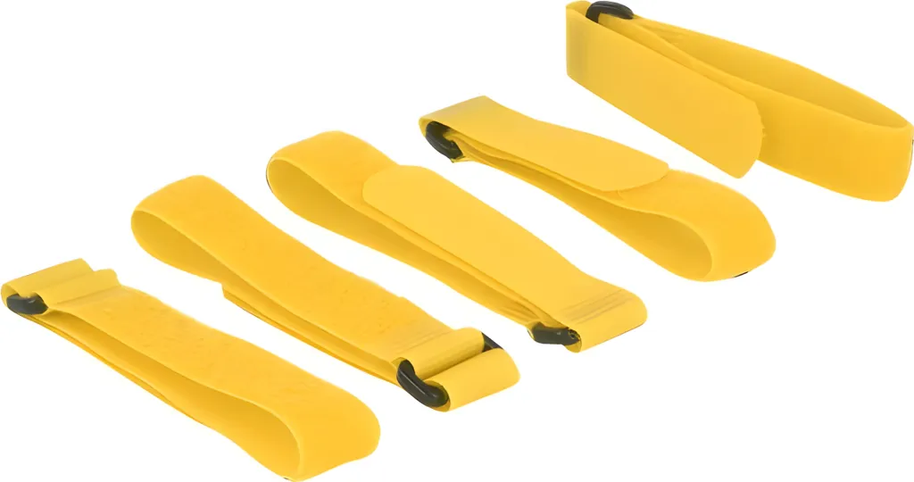 DELOCK fascette in velcro 300mm 5pz con chiave giallo