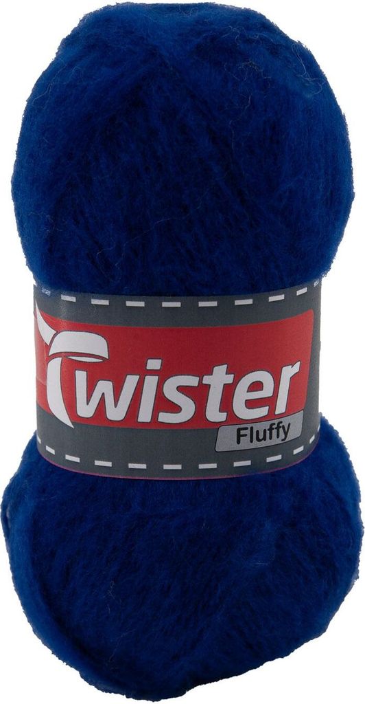 50g Twister Fluffy   sehr weich  royalblau (55) 100% Polyacryl