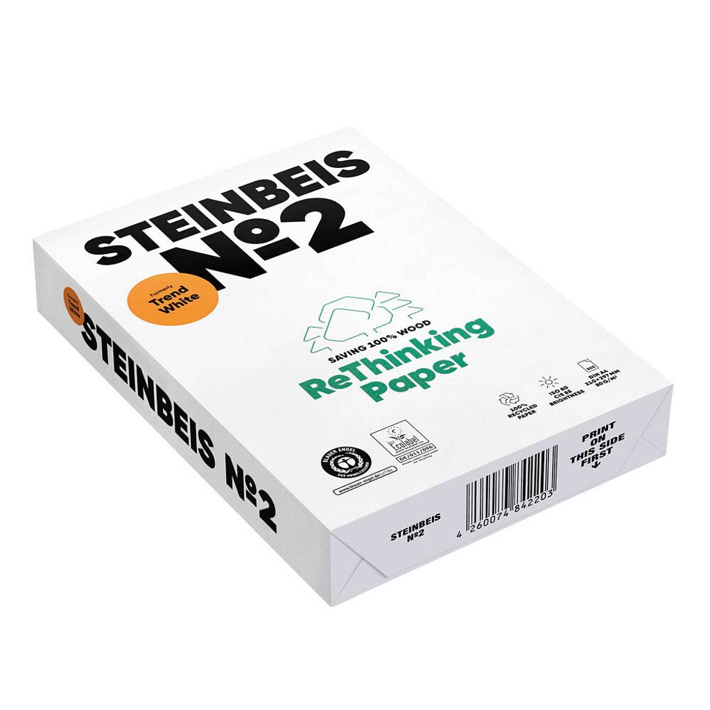 Steinbeis No. 2 Recyclingpapier A 4 80 g 500 Blatt ISO 80 Produktbild 