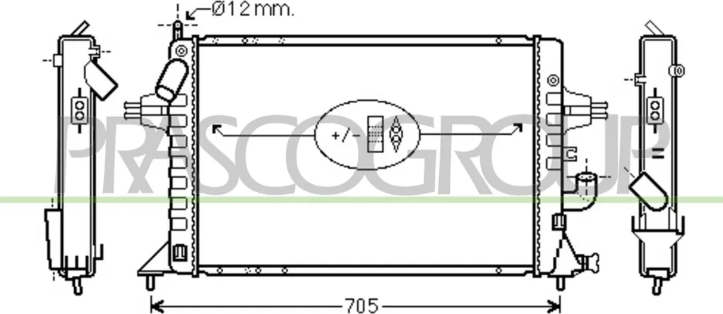 Radiateur moteur Astra G : remplacez votre pièce OE 1300209 PRASCO
