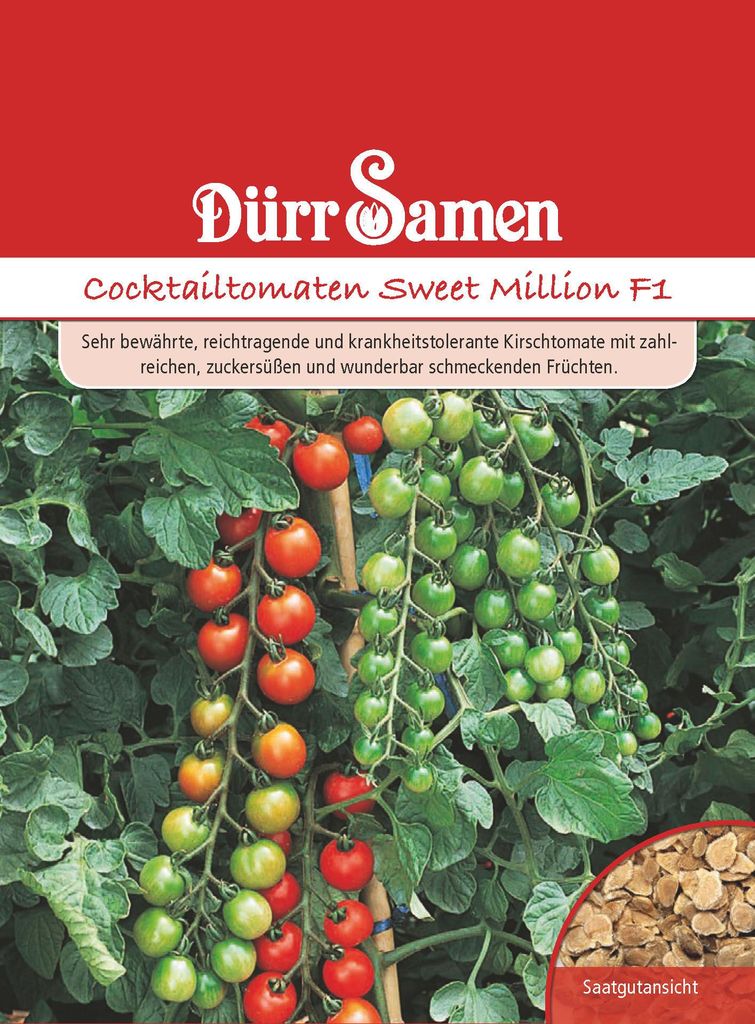 Dürr-Samen - Kirsch-Tomaten Sweet Million F1 - Saatgut - Produktbild 
