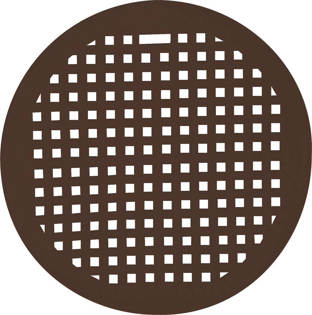 Runde Spülbeckenmatte in Braun, Ø32cm, schützt das Produktbild 