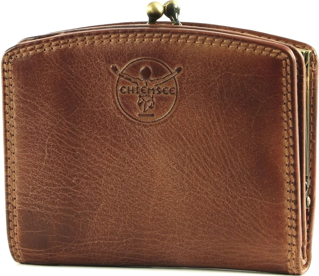 Portafoglio Donna In Vera Pelle Naturale Marrone Scuro - Con Tasca Portamonete E Gettoniera - Senza Loghi, Dimensioni 17x9,5 Cm