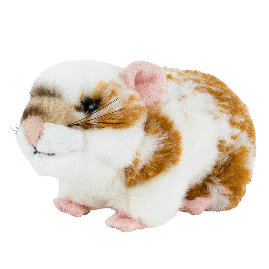 2in1 Baby Kinder Plüschtier Hamster 40cm mit Fleecedecke Kuscheltier Dunkelbraun 