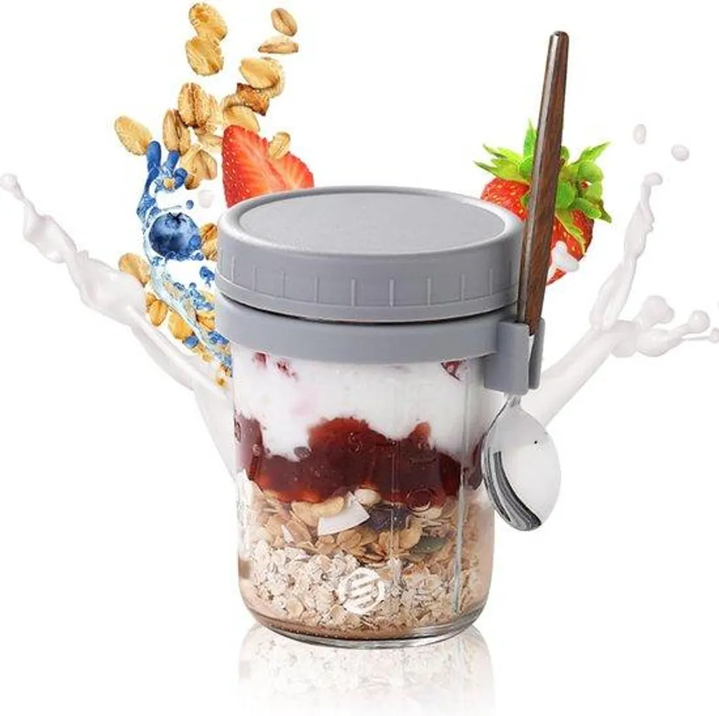 Coffret petit-déjeuner sain flocons d'avoine et toppings gourmands