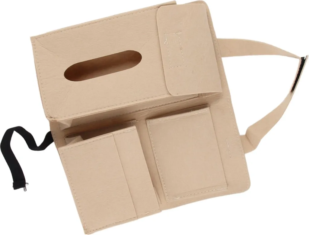 Organizer Sedile Posteriore Auto Beige Professionale - Velcro & XL