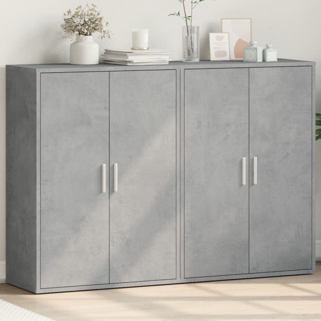 Möbel Sideboards 2 Stk. Betongrau 60x31x84 cm Holzwerkstoff - Kommoden 3276570