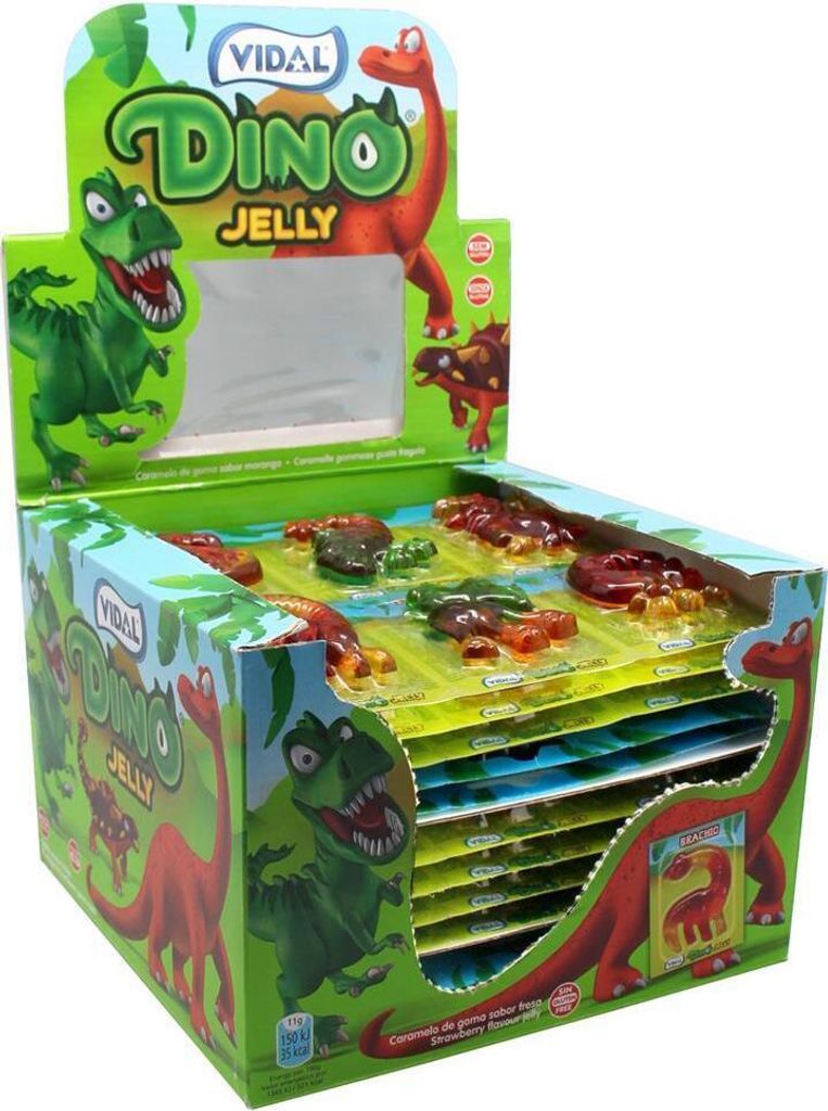 Display Komplett Vidal Dino Jelly Fruchtgummi-Dinosaurier Produktbild 