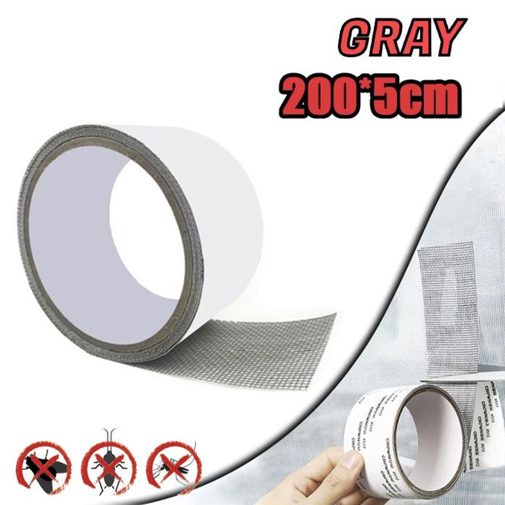Ripara zanzariera, nastro adesivo per reti e tende 2 m x 5 cm - Repairtape