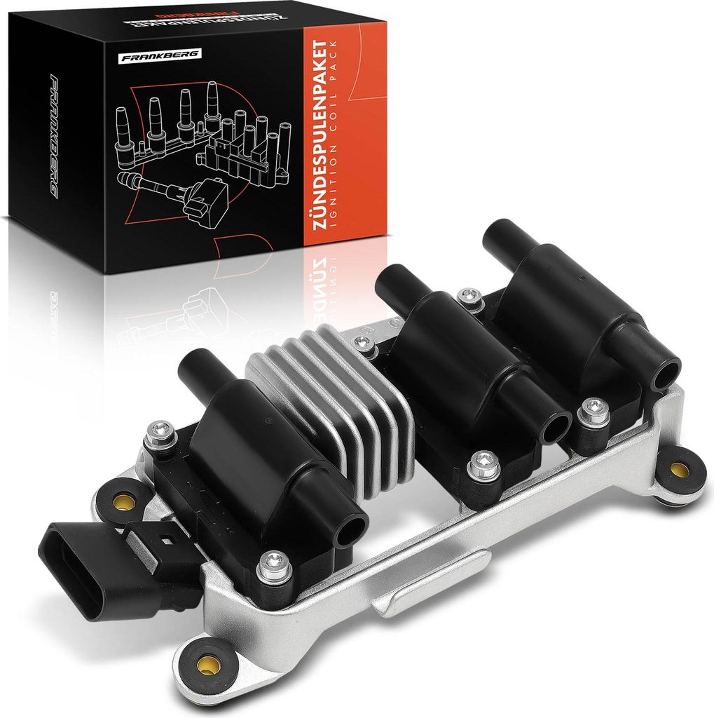 Frankberg 1x Zündmodul Zündspule für VW Passat Variant Audi A4 Avant Cabriolet A6 A8 Skoda Superb I 2.4L 2.8L 1995-2008