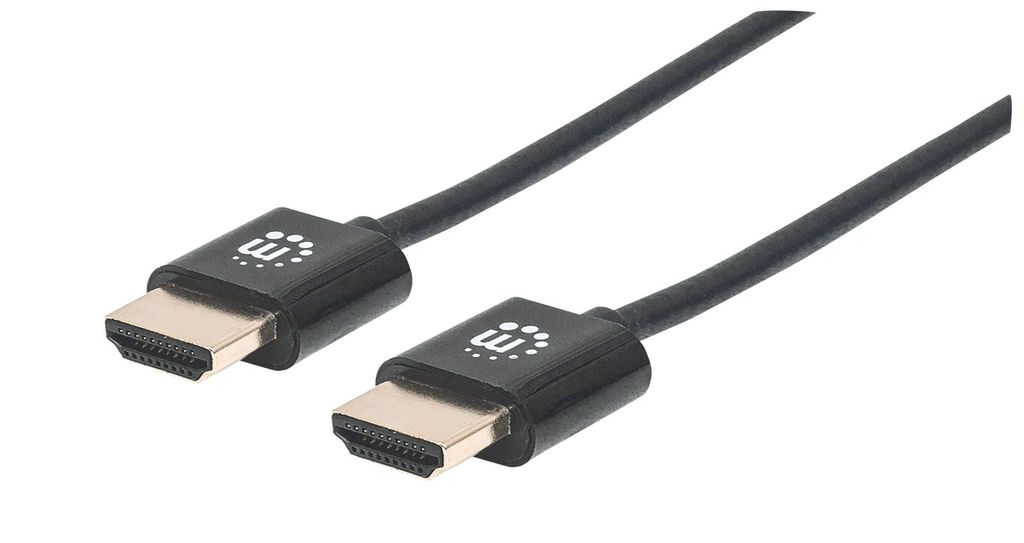 Manhattan HDMI Cable with Ethernet (Ultra Thin), 4K@60Hz (Premium High Speed)