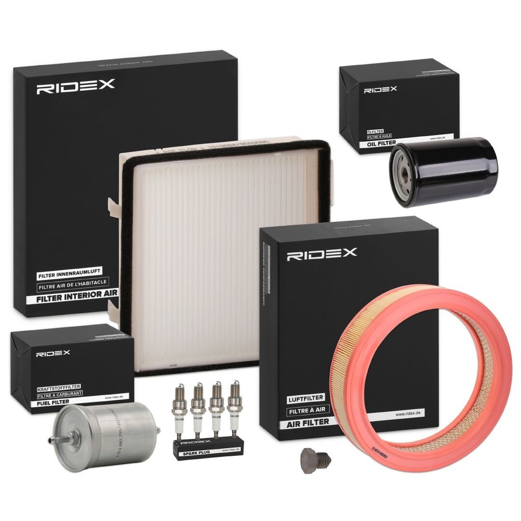 RIDEX Inspektionspaket Filterset für VW GOLF II (19E, 1G1) Jetta II (19E, 1G2, 165)