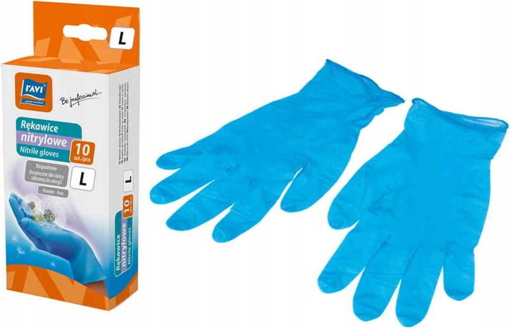 Nitril Anti-Allergie Schutzhandschuhe L 10 Stück blau