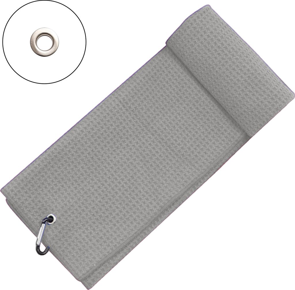 Mikrofaser-Golfhandtuch mit Karabinerhaken, Waffelmuster, superweich, saugfähig, Reinigungstuch für Golfschläger und Bälle, Golfzubehör