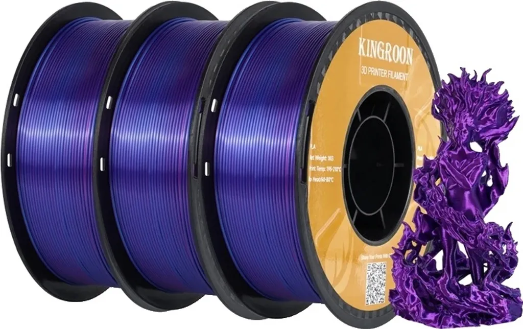 Silk PLA Bicolore G 1.75mm 3KG - Crea Oggetti Magici e Brillanti