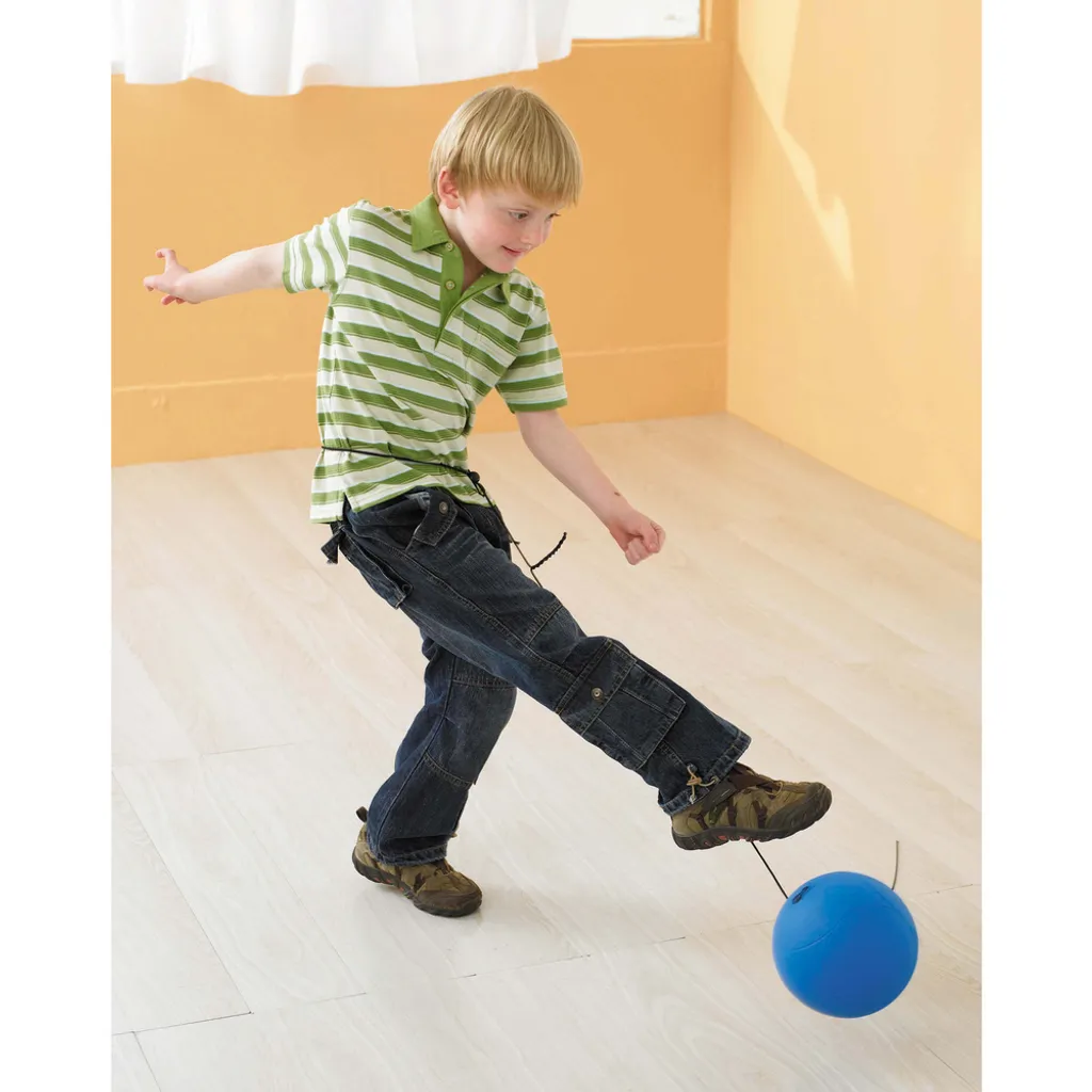 Ballon de retour Weplay bleu 20cm avec lien extensible robuste - 4