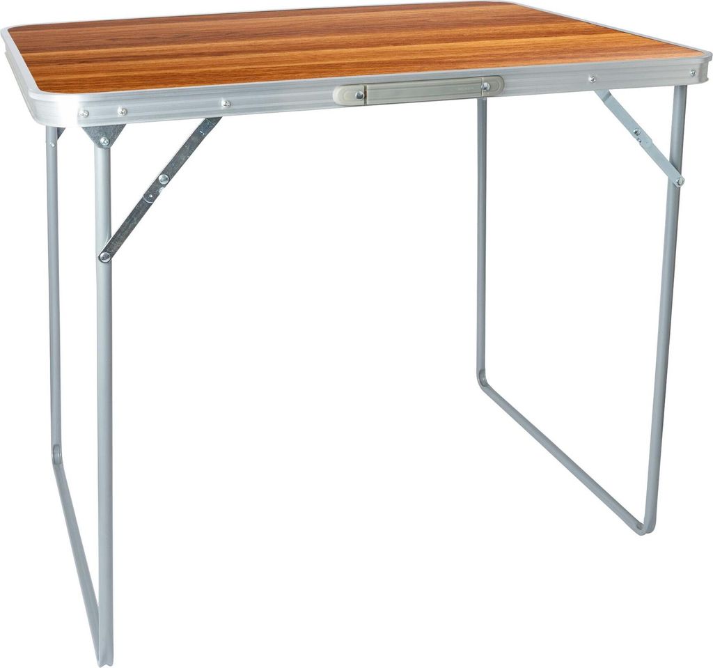 Harbor Housewares Klappbarer Campingtisch aus Metall – 80 cm x 60 cm – Holz