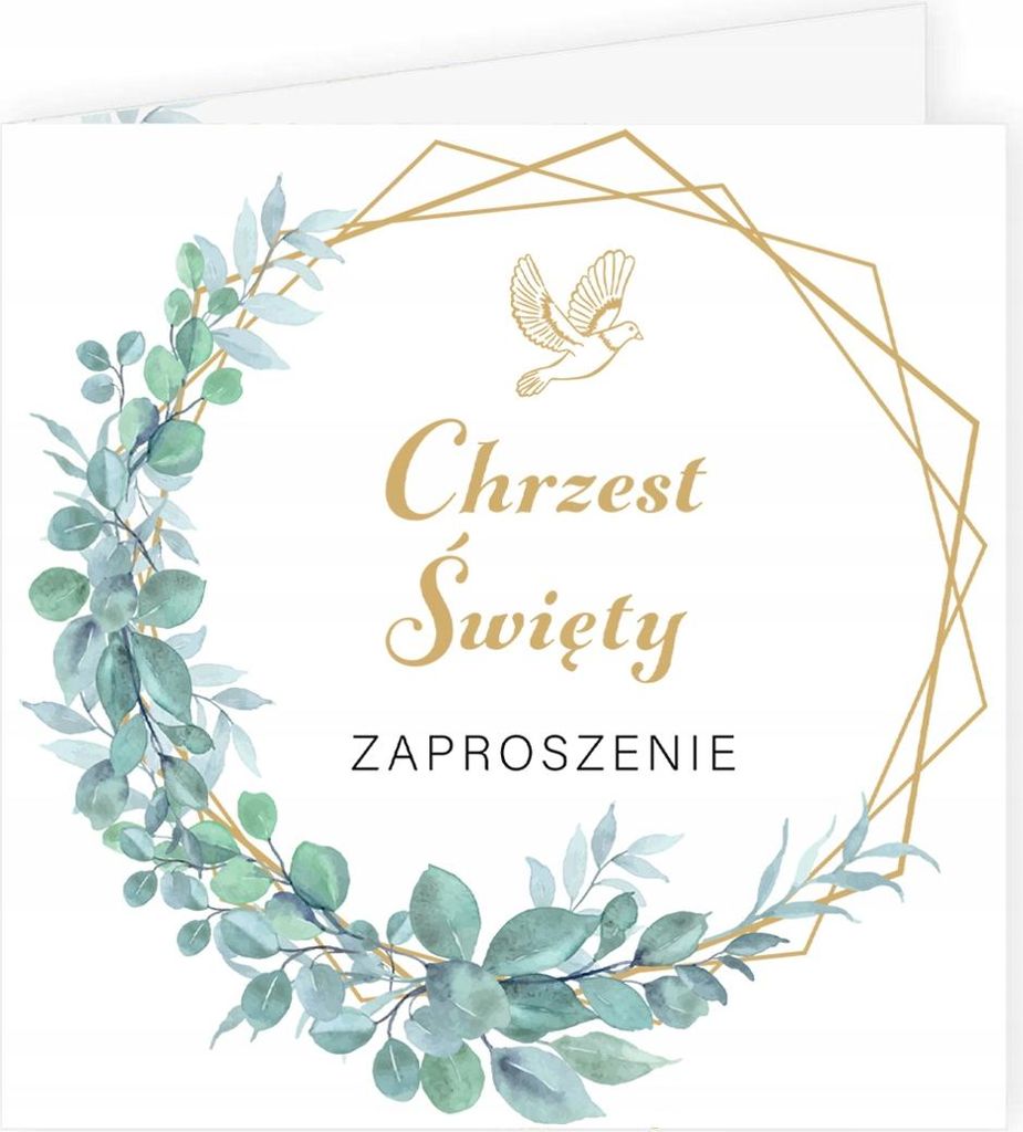 Einladungen mit Umschlägen zur HEILIGEN TAUFE Taufe Boho Eukalyptus 8 St.