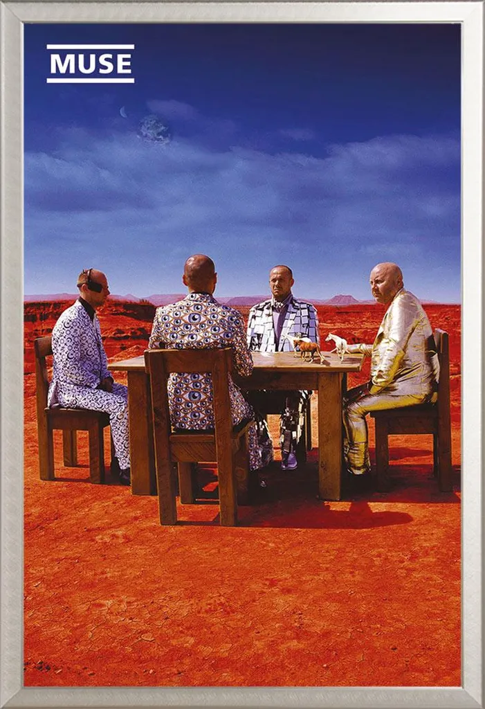 Affiche Muse Black Holes with cadre aluminium Shinsuke argenté