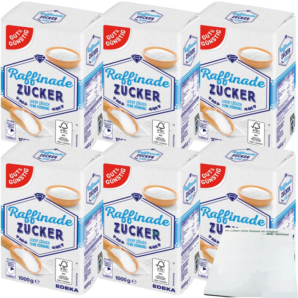 Gut & Günstig Raffinade Zucker leicht löslich feine Körnung Produktbild 