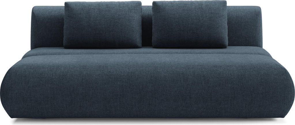 Sofa ATOMO mit Schlaffunktion, Schlafsofa, Wohnzimmersofa, Couch, Soffa, Bettsofa, Chenille-Stoff – Blau WIND 77