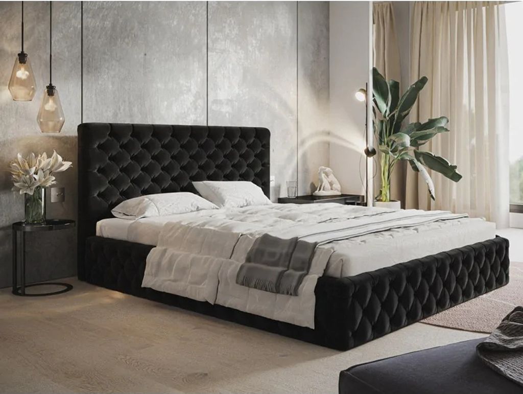 Polsterbett SIM 8 mit Kopfteil, 180x200 cm, Doppelbett mit Produktbild 