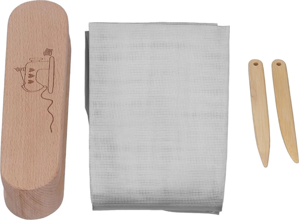 Baguettes broderie Schneider anti-accrocs en hêtre poli et pointe en os
