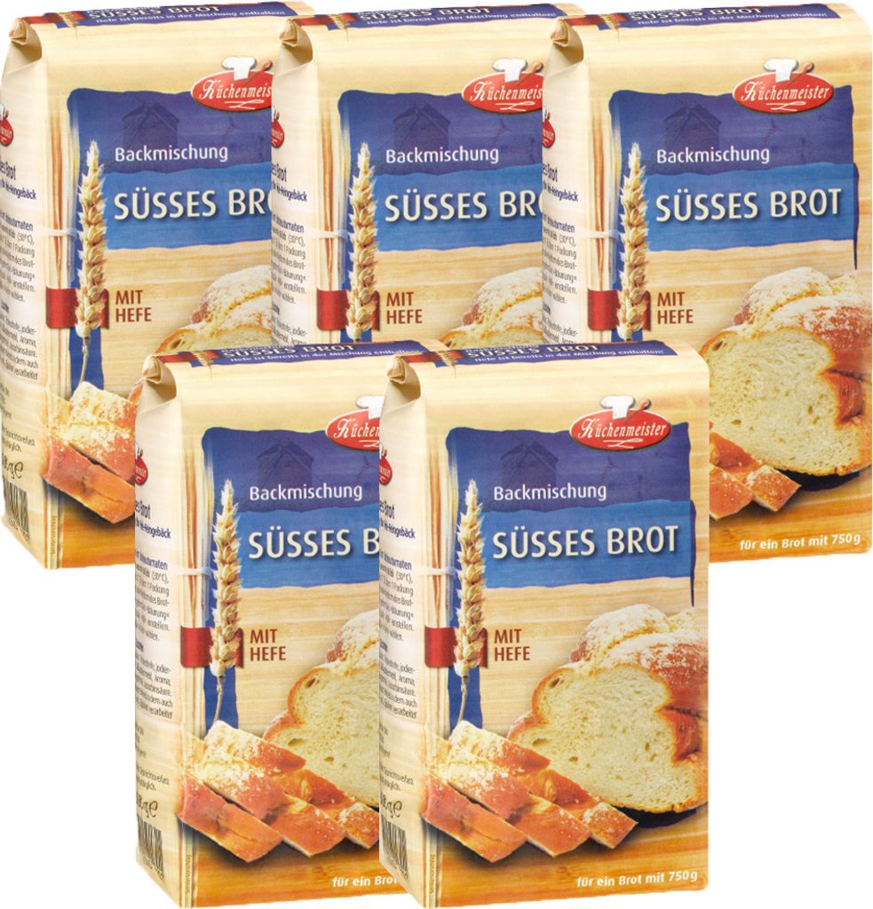 BIELMEIER Brotbackmischung Süßes Brot 5 Stück á 500 g Produktbild 