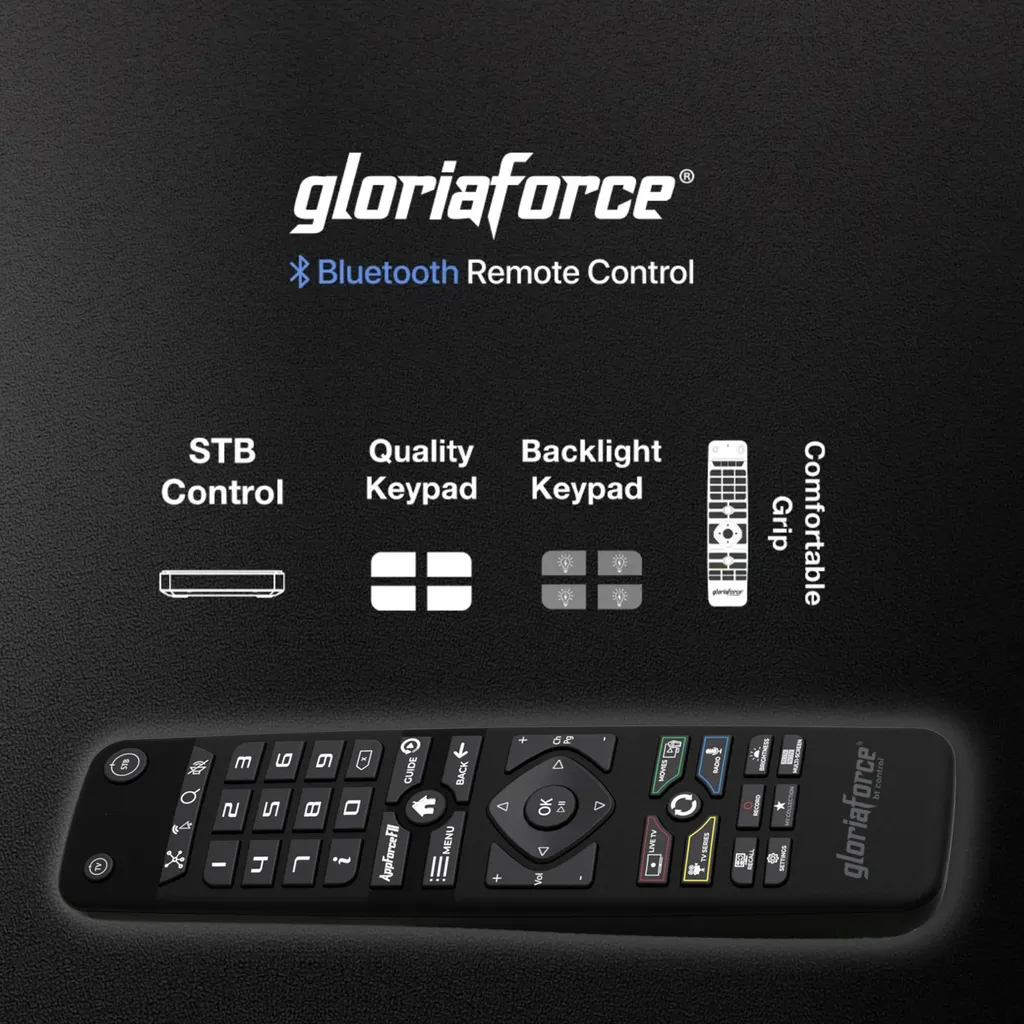 Box TV 4K GloriaForce RTX Uno pour Streaming Fluide Android 11 et Bluetooth - 12