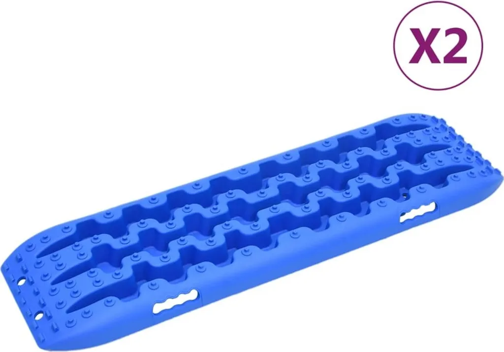 Paire de tapis de traction bleus en nylon 106x30,5 cm pour désensablement