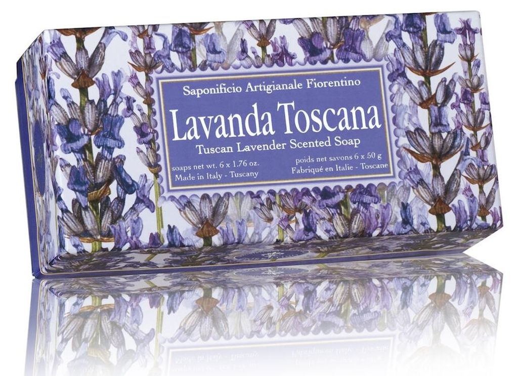 Saponificio Artigianale Fiorentino Toscana Lavendel Seife 6x 50 g
