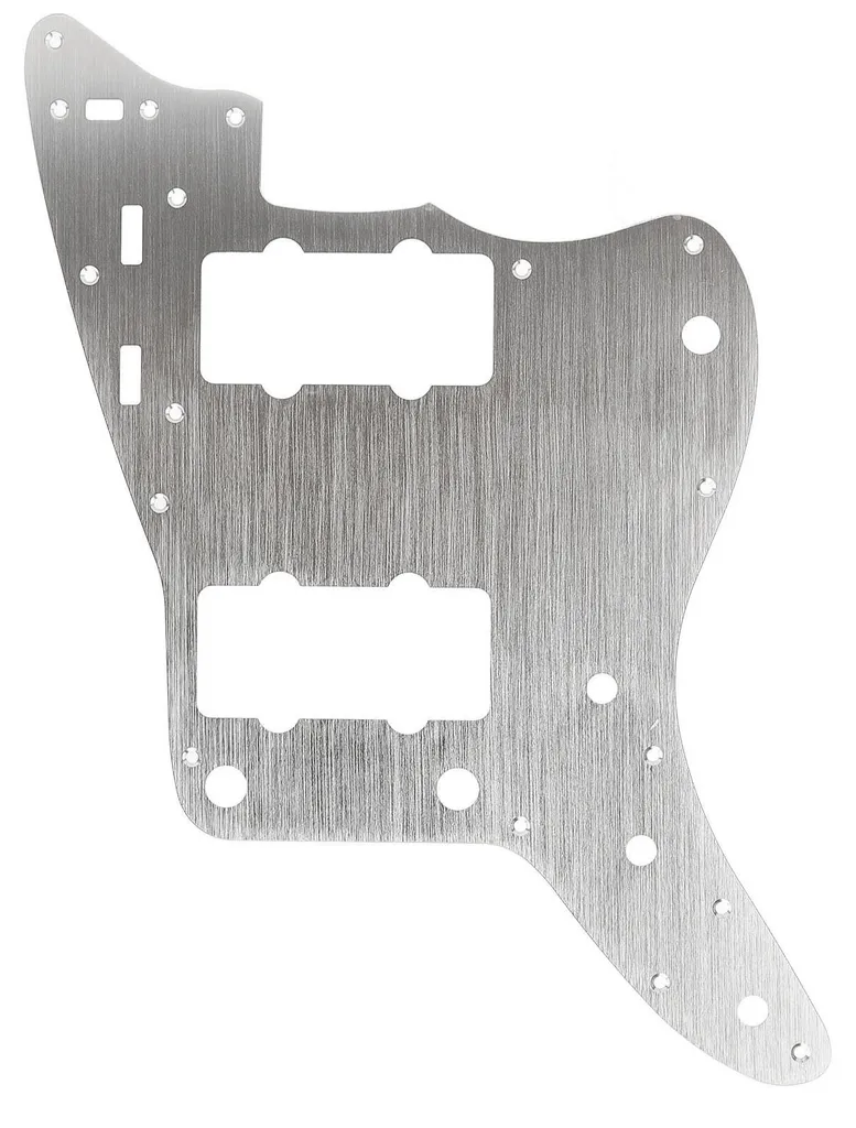 Pickguard 13 trous anti-rayures en alliage d'aluminium gris argenté mat