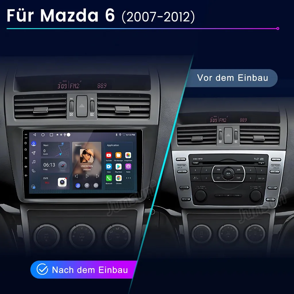Sistema Infotainment Mazda 6 Android 15 Hexinex 9" 2GB 64GB - 2