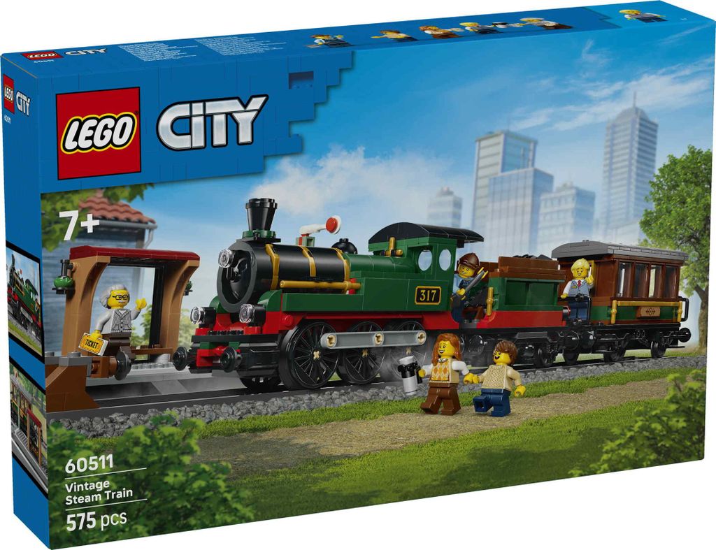LEGO City Klassieke stoomtrein speelgoed - STEM Productafbeelding 