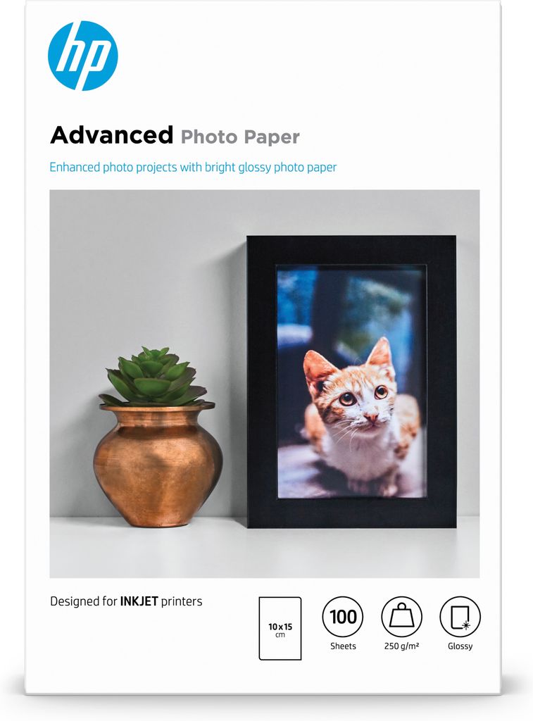 HP Advanced Photo Paper, Glossy, 250 g/m2, 10 x 15 cm (101 Image du produit 