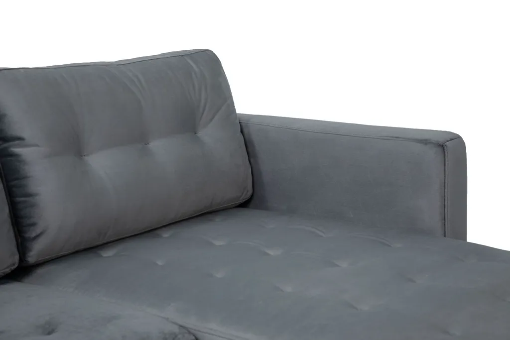 Canapé velours modulable gris Marino BA3 pour petit espace - 7