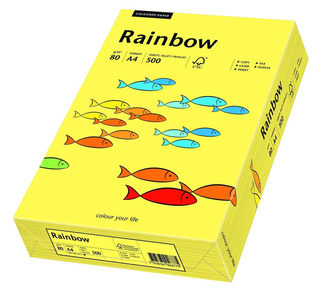 Rainbow Line Papyrus Rainbow - Gelb matt - A4 (210 x 297 Produktbild 