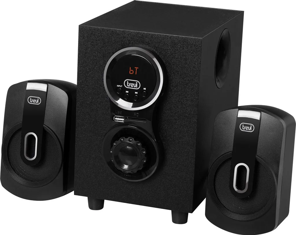 Enceintes Trevi AVX 615 BT Système 2.1 Bluetooth 30W Noir Intégré
