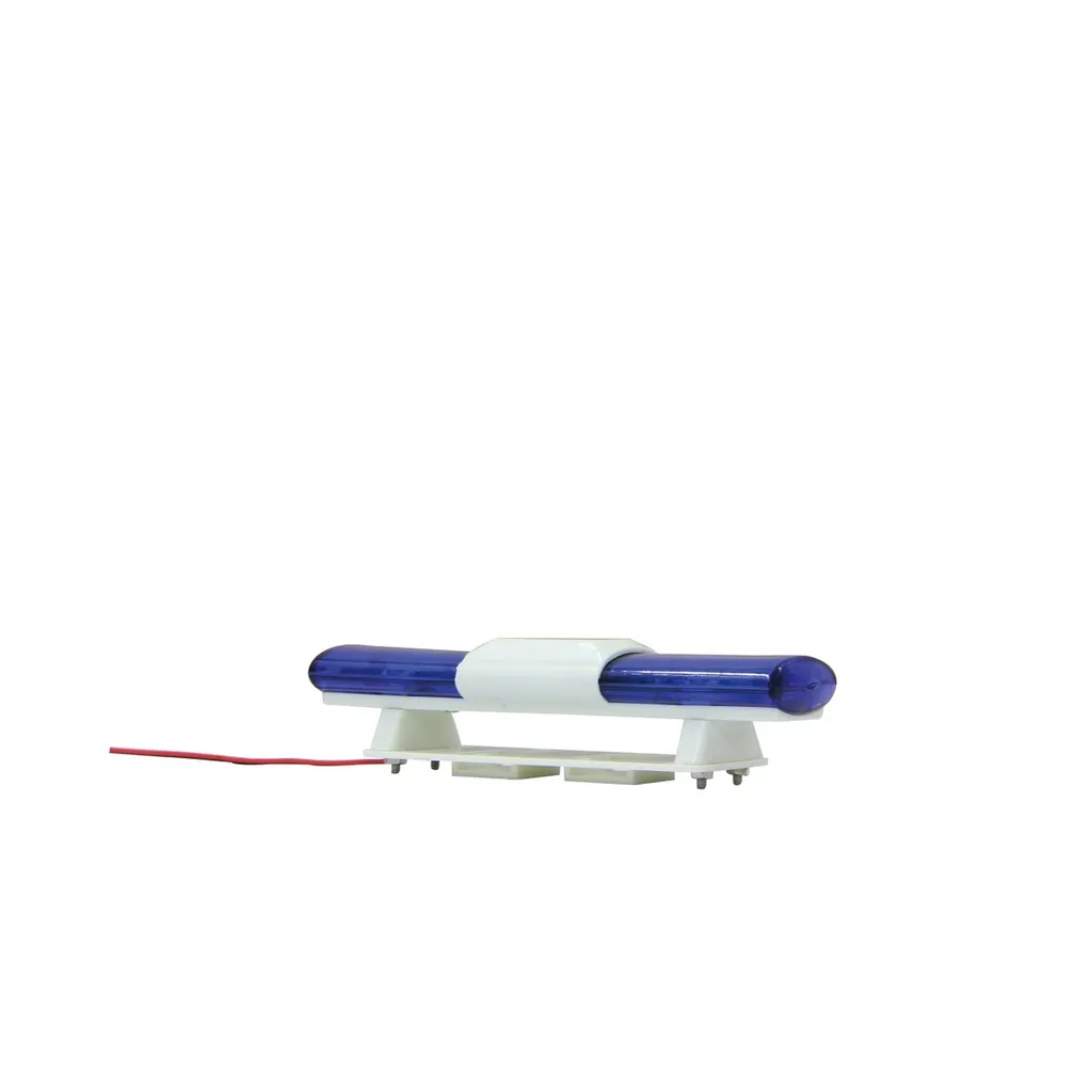 Feu clignotant LED bleu pour voiture avec double optique circulaire