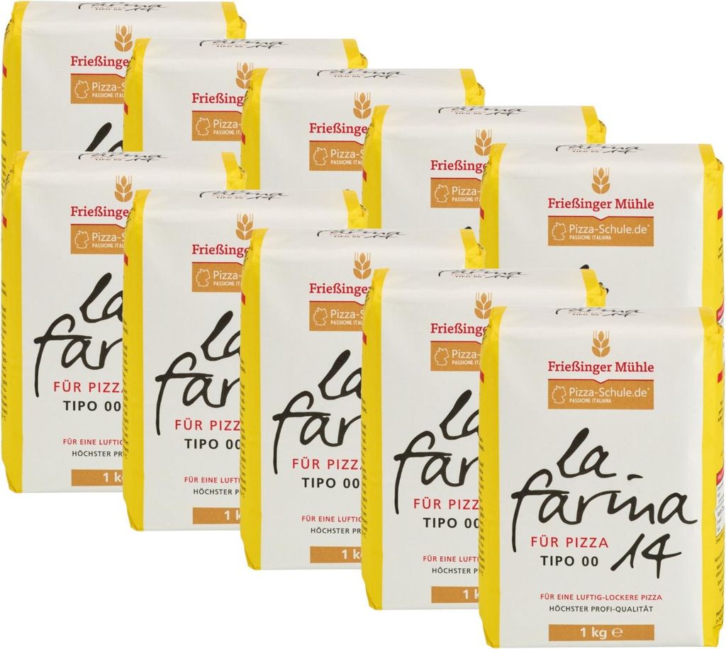 Frießinger Mühle La Farina 14 Pizzamehl Tipo 00 1 kg (10er Produktbild 