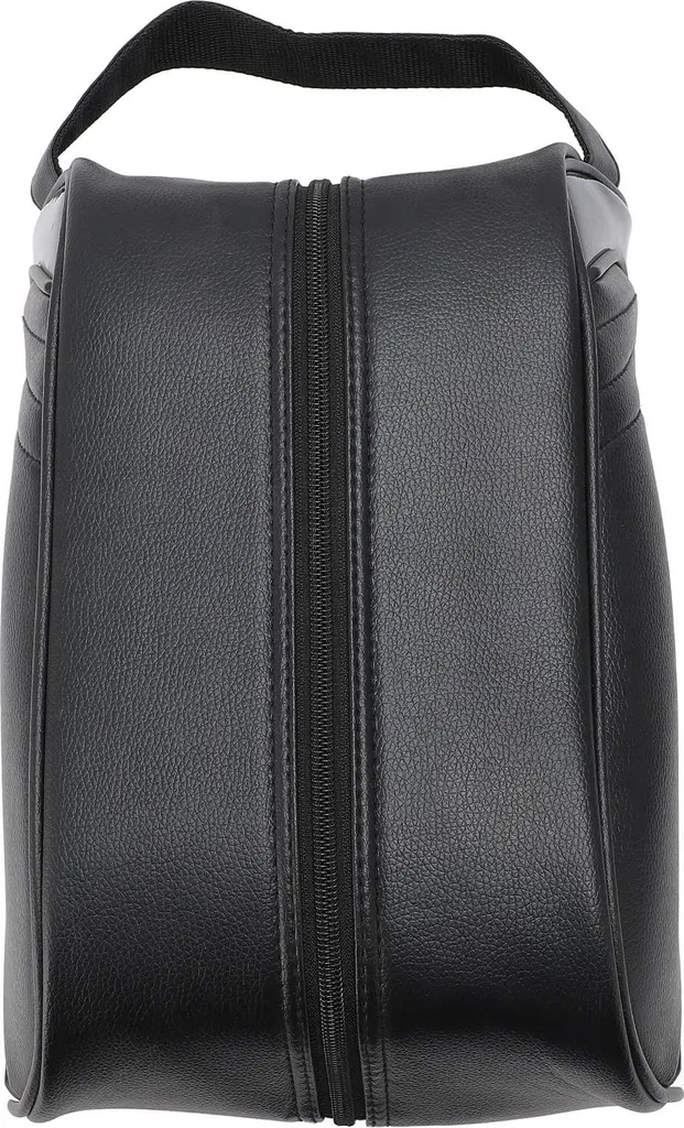 Borsa portascarpe, in Finto cuoio, idrorepellente, multifunzionale e portatile con maniglia per i viaggi, nera
