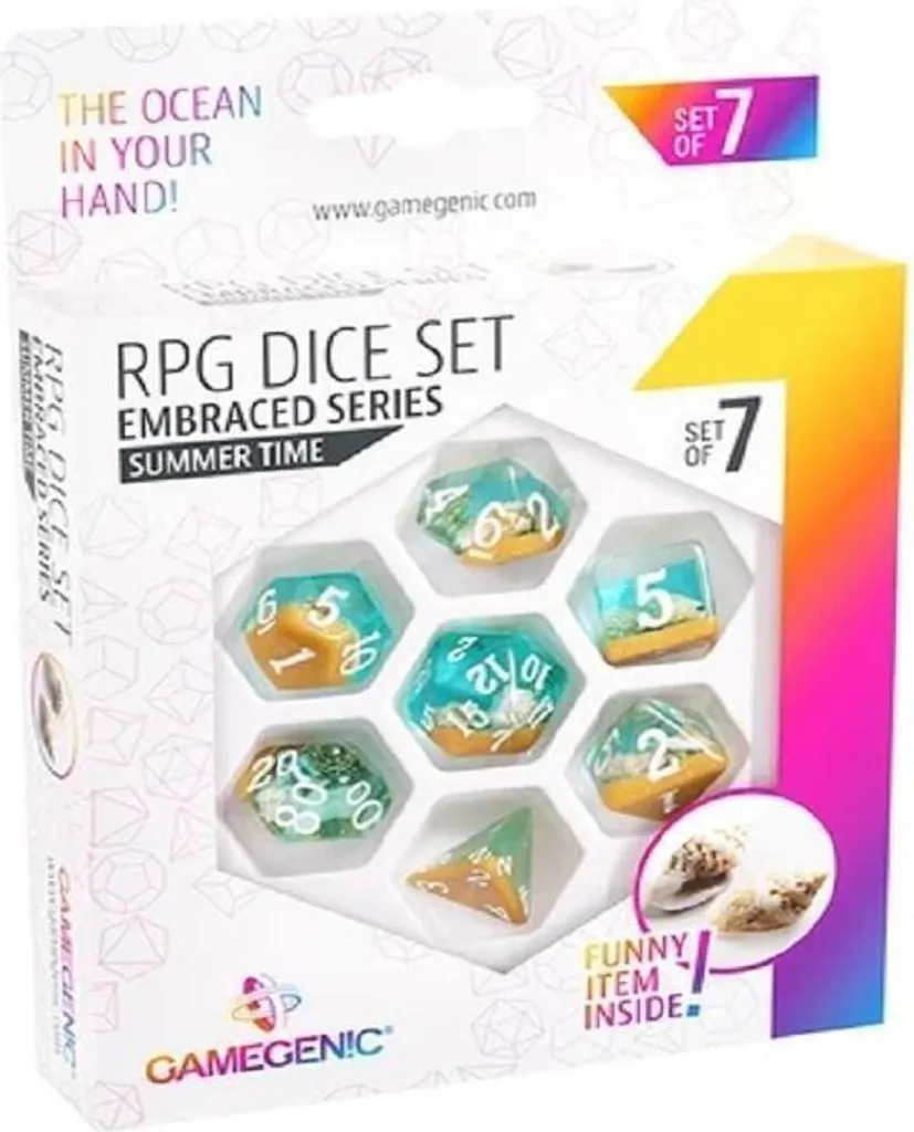 Set de dés pour jeux de rôle Summer Time : l'accessoire JdR idéal