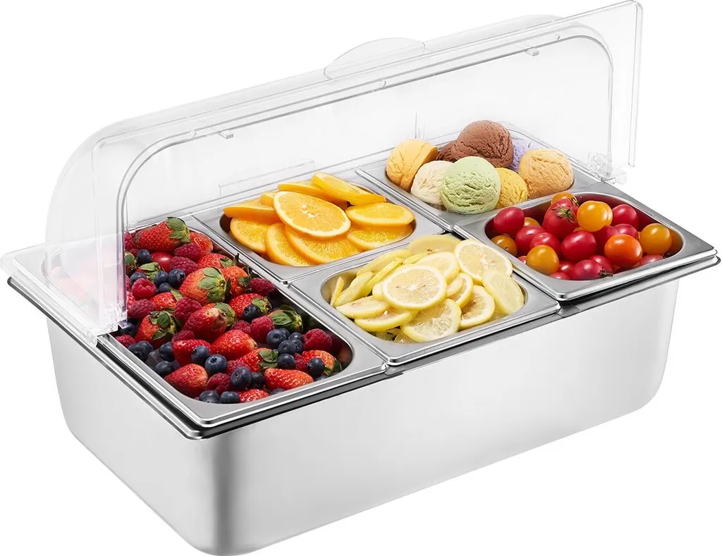 Elegante Porta Condimenti da Portata | Buffet e Cocktail Station Inox